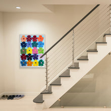 Load image into Gallery viewer, Flower Candy on Blue 48”x36”