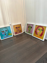 Load image into Gallery viewer, Sparkly Faces 12x12 framed