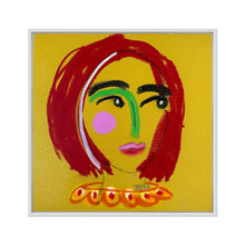 Load image into Gallery viewer, Sparkly Faces 12x12 framed