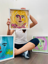 Load image into Gallery viewer, Sparkly Faces 12x12 framed