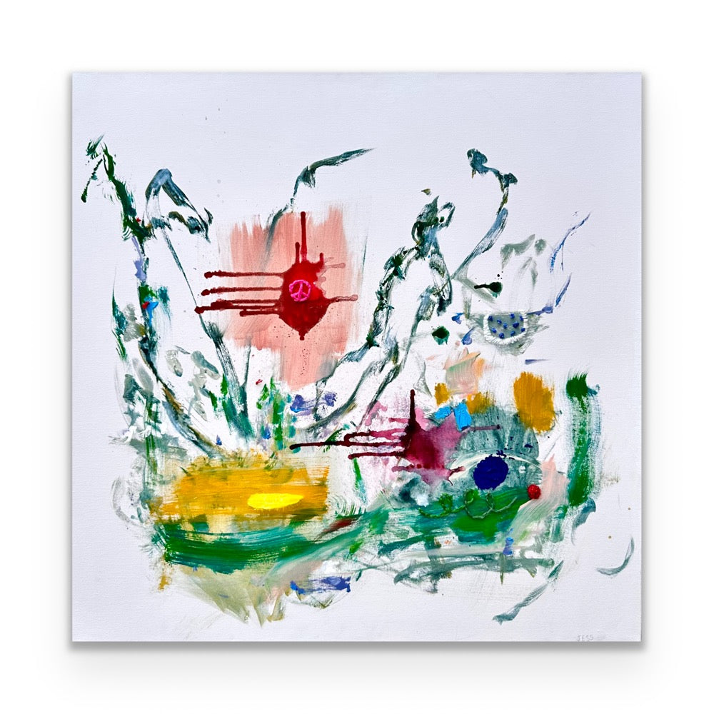 Garden Magic Hand Knitted 36”x36” – Jessica Hannum Art and Accessories