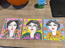 Load image into Gallery viewer, Garden Girlie Blue 8”x10” paper
