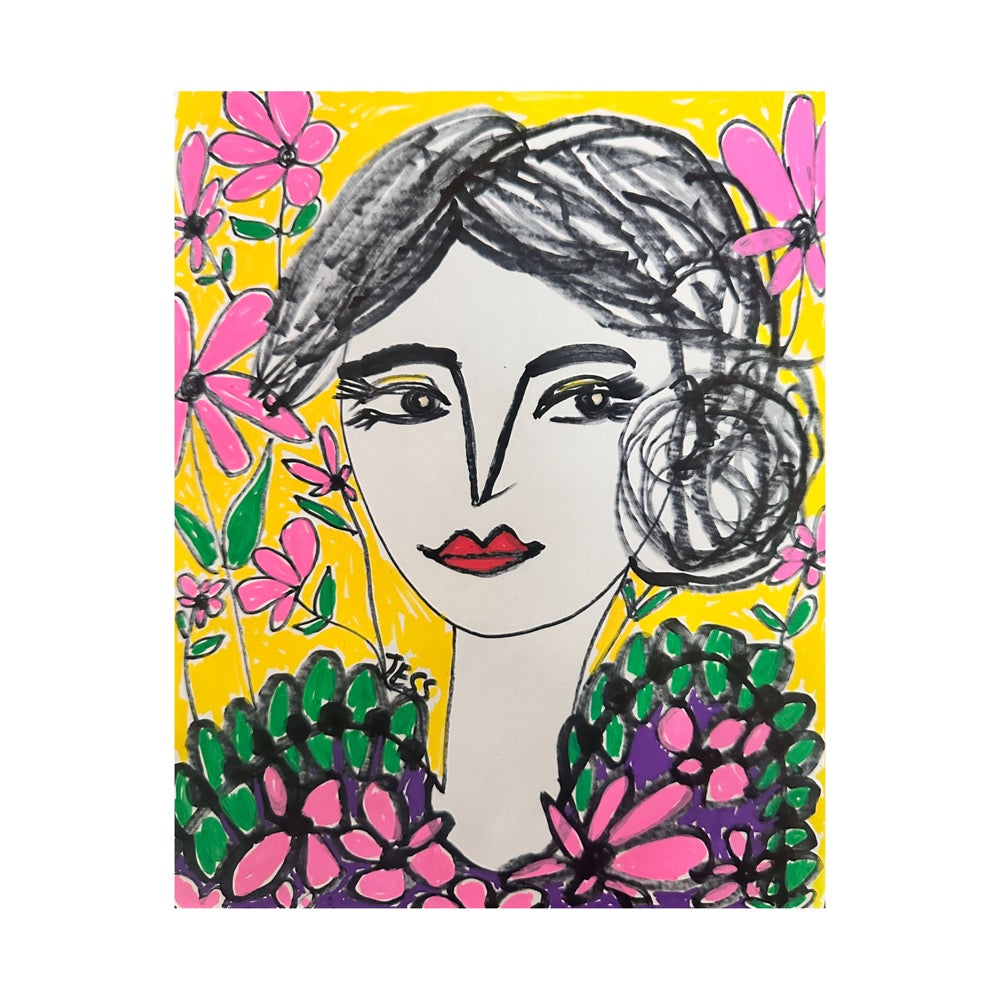 Garden Girlie Yellow 8”x10” paper