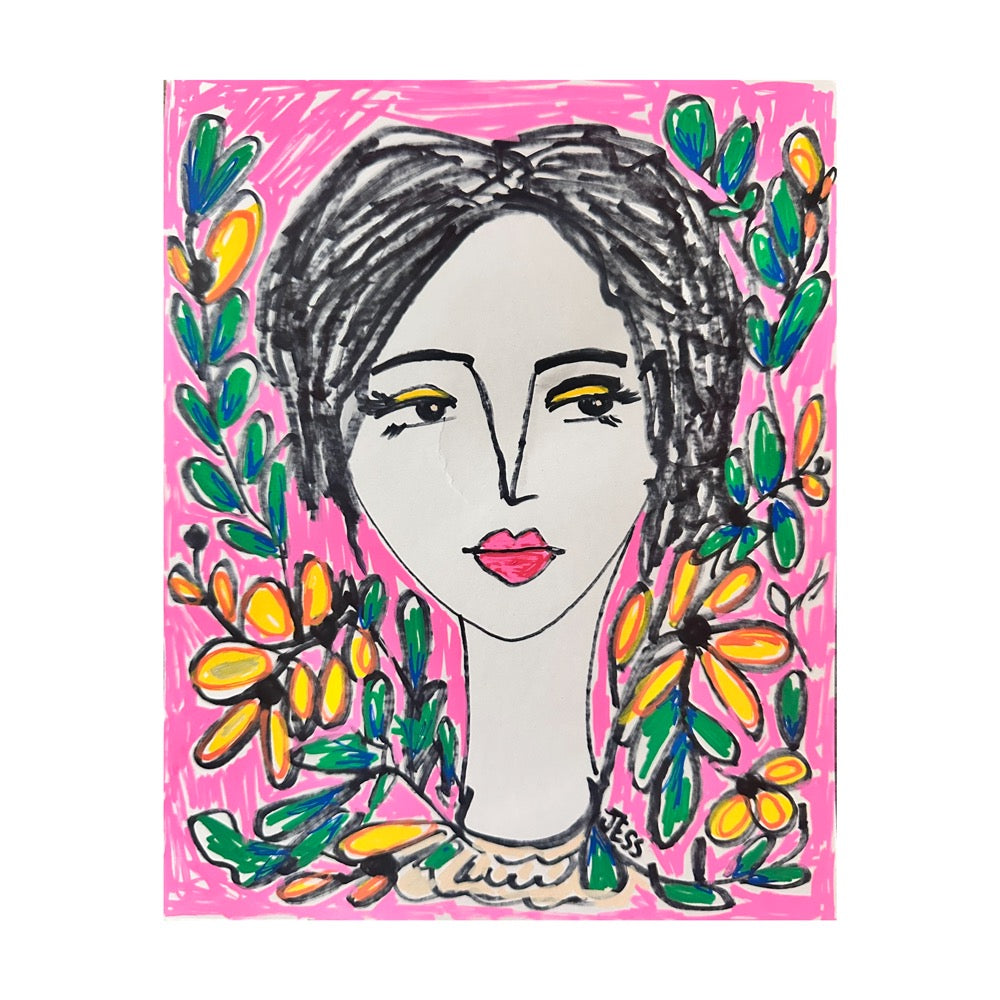 Garden Girlie Pink 8”x10” paper