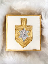 Load image into Gallery viewer, Gold Silver Glitter Dreidel

