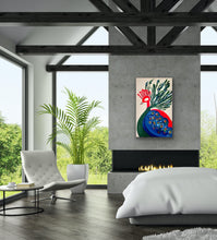 Load image into Gallery viewer, Red Peacock 48”x30”

