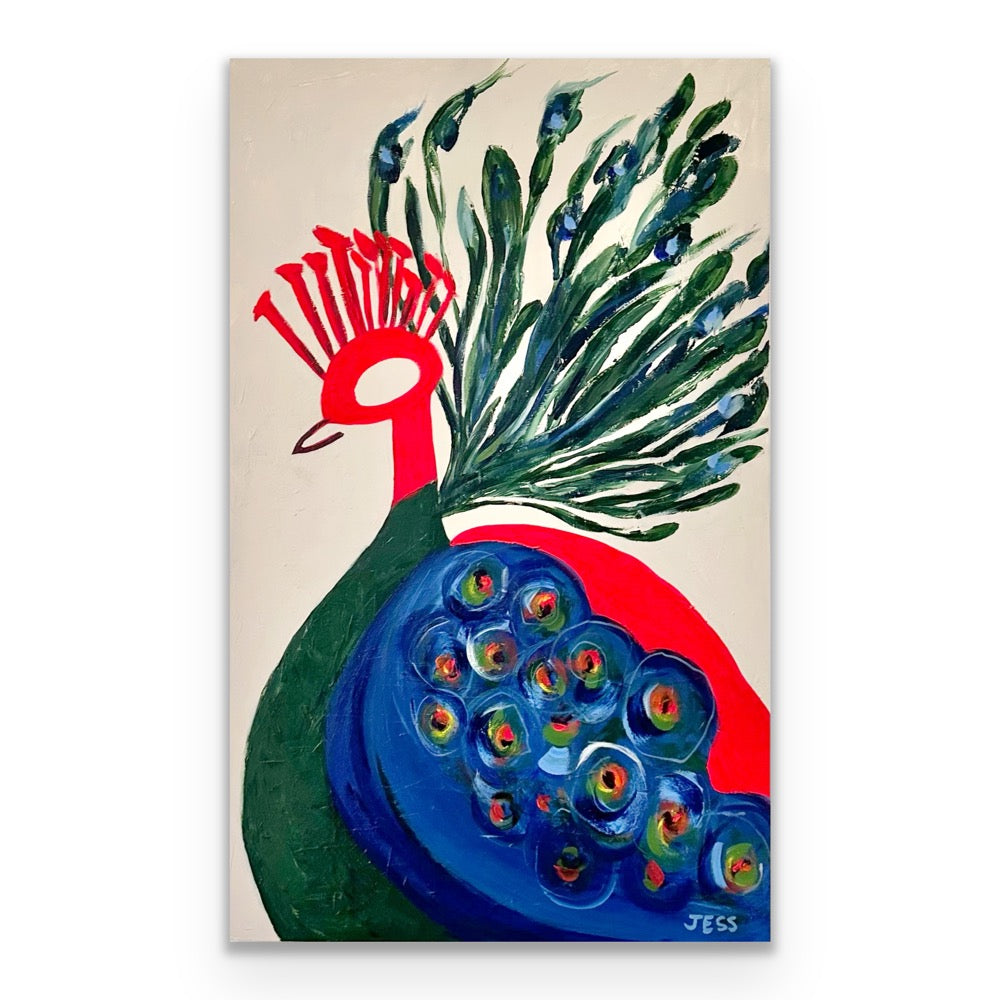 Red Peacock 48”x30”