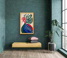 Load image into Gallery viewer, Red Peacock 48”x30”
